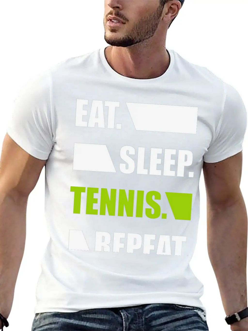 Eat Sleep Tennis Repeat Player Ball Tournament Unisex Casual T-Shirt – Clean Design For Daily Comfort
