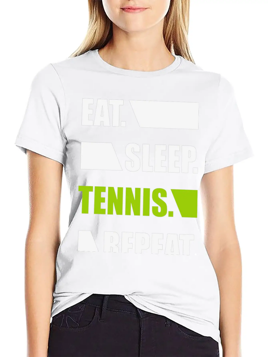 Eat Sleep Tennis Repeat Player Ball Tournament Unisex Casual T-Shirt – Clean Design For Daily Comfort