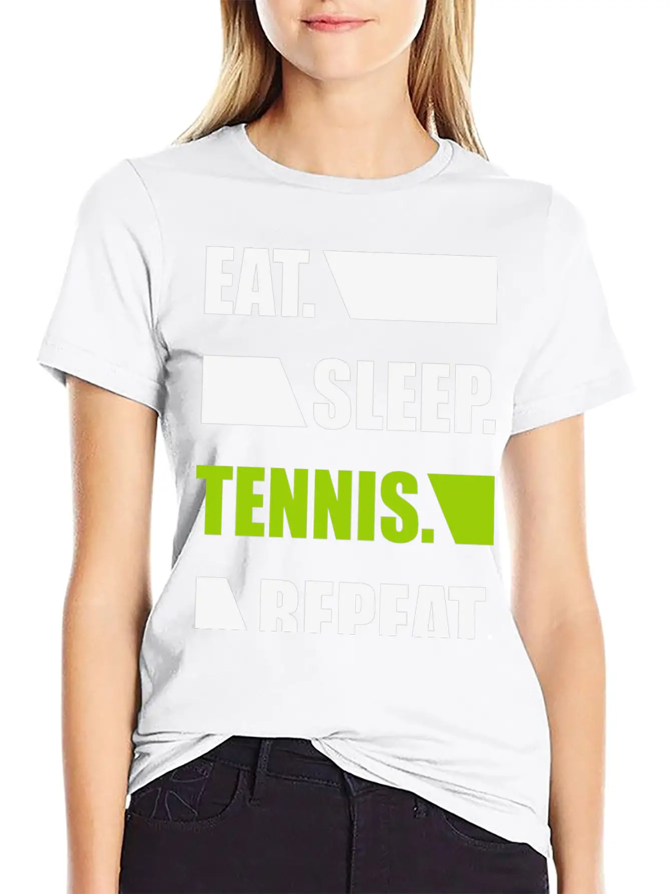 Eat Sleep Tennis Repeat Player Ball Tournament Unisex Casual T-Shirt – Clean Design For Daily Comfort