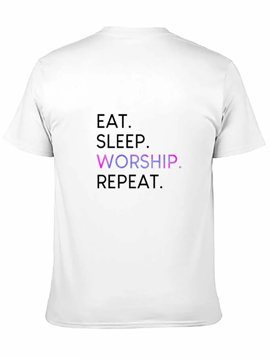 Eat Sleep Worship Repeat Christian Musical Shirt Unisex Casual T-Shirt – Clean Design For Daily Comfort