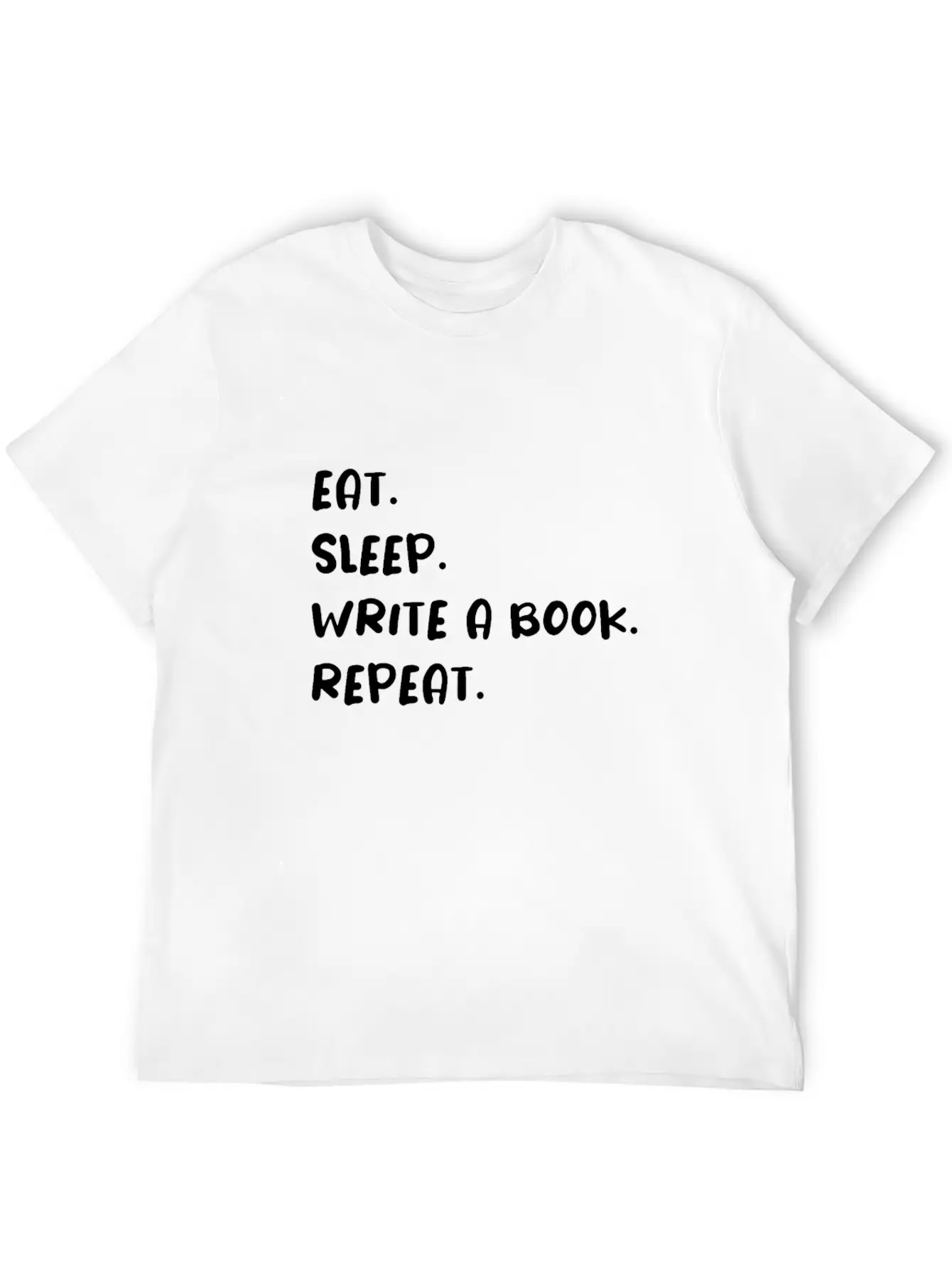 Eat Sleep Write A Book Repeat Essential Cotton Tee For Daily Outfits – Unisex Style