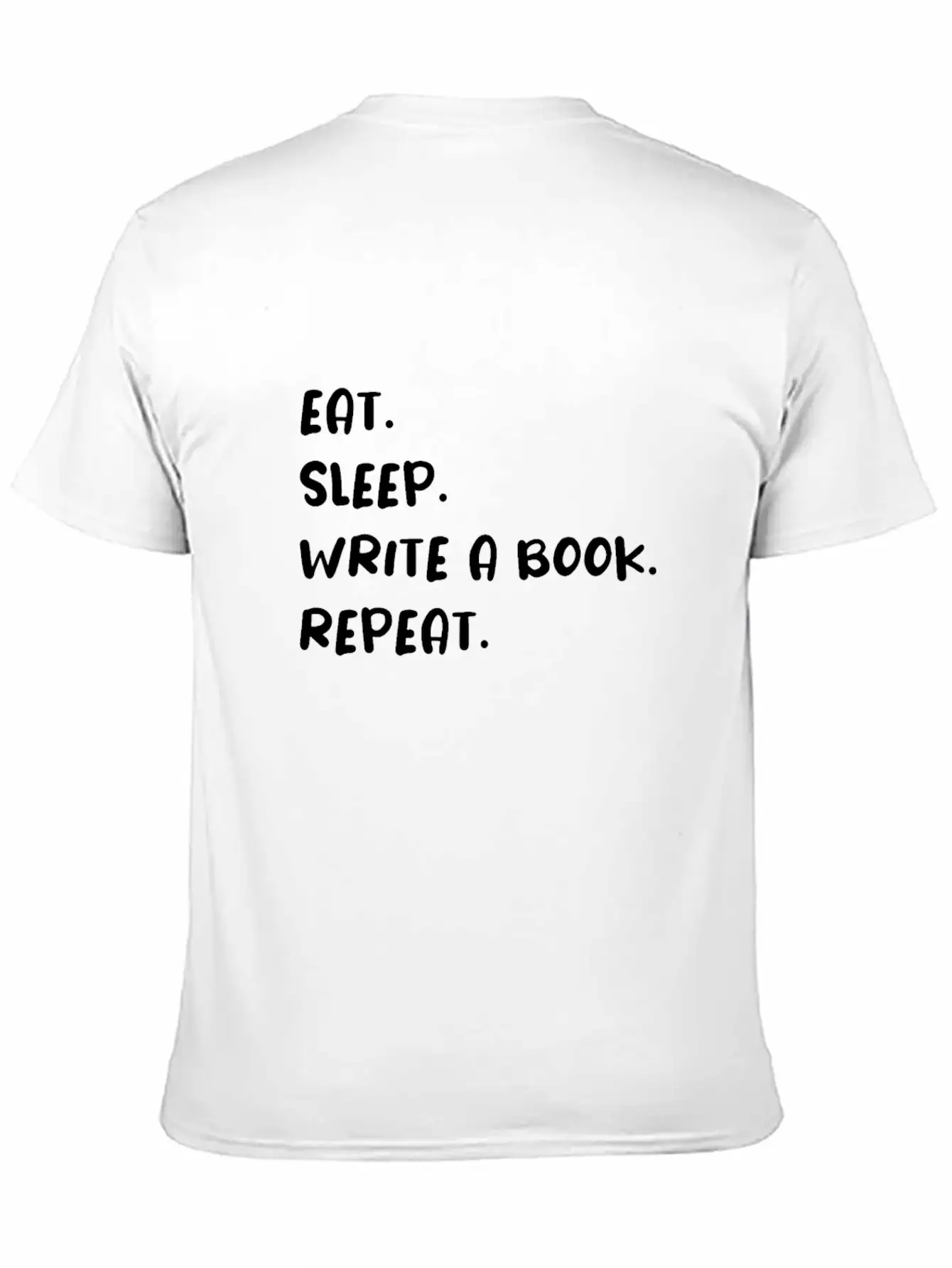 Eat Sleep Write A Book Repeat Essential Cotton Tee For Daily Outfits – Unisex Style