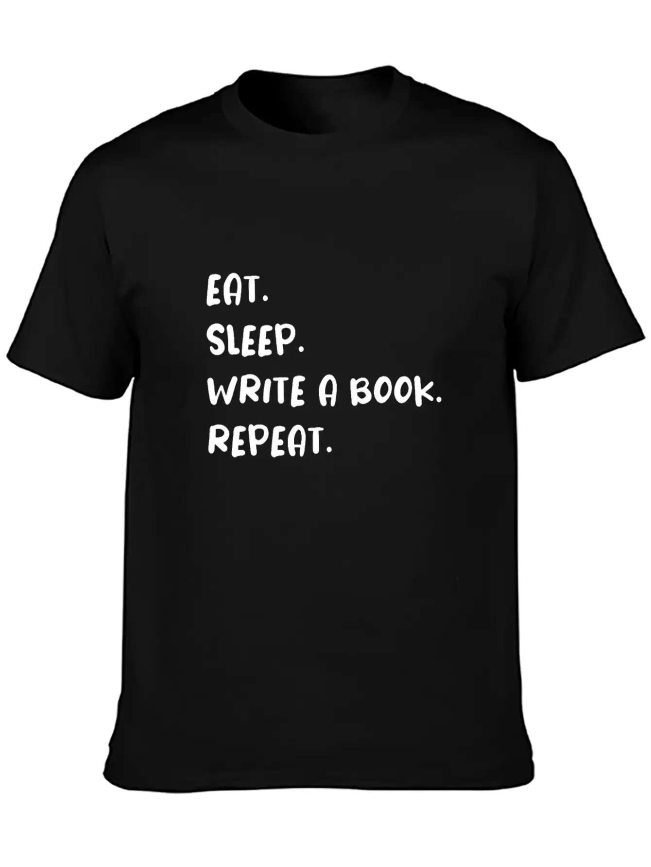 Eat Sleep Write A Book Repeat Essential Cotton Tee For Daily Outfits – Unisex Style