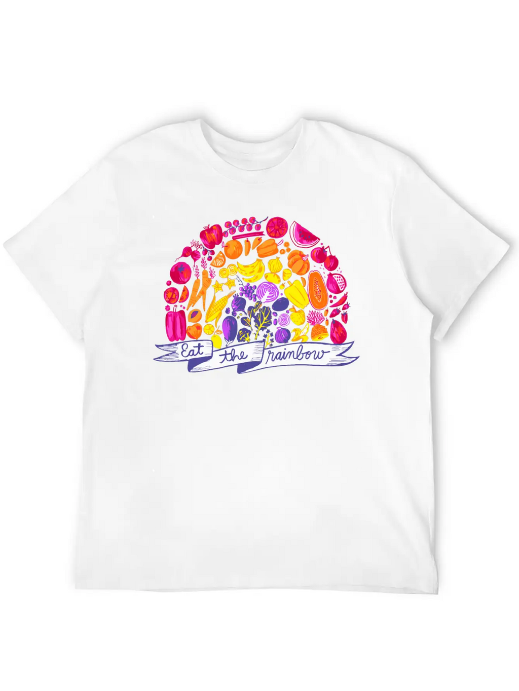 Eat The Rainbow Vegan Clothing By The Dharma Store Unisex Casual T-Shirt – Clean Design For Daily Comfort