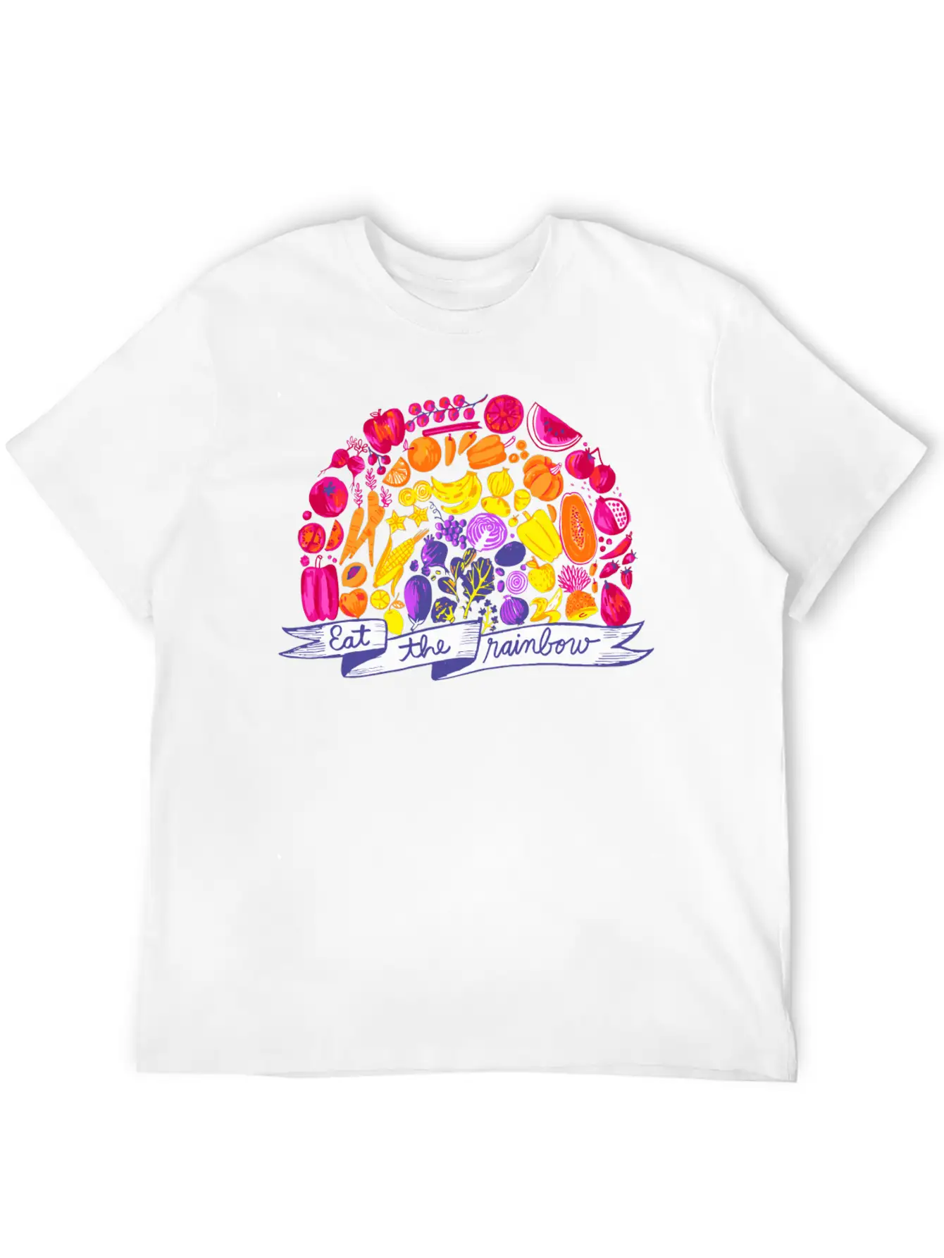 Eat The Rainbow Vegan Clothing By The Dharma Store Unisex Casual T-Shirt – Clean Design For Daily Comfort
