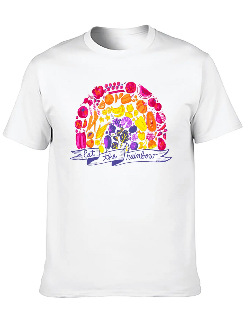 Eat The Rainbow Vegan Clothing By The Dharma Store Unisex Casual T-Shirt – Clean Design For Daily Comfort
