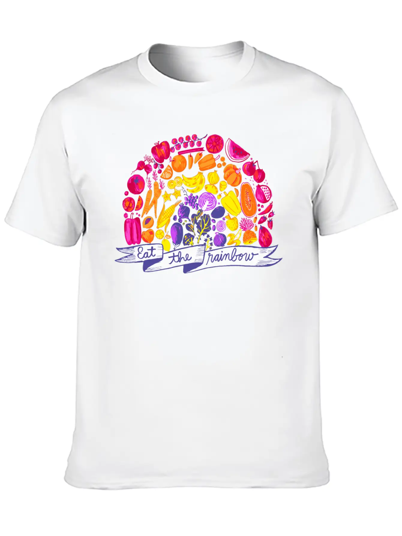 Eat The Rainbow Vegan Clothing By The Dharma Store Unisex Casual T-Shirt – Clean Design For Daily Comfort
