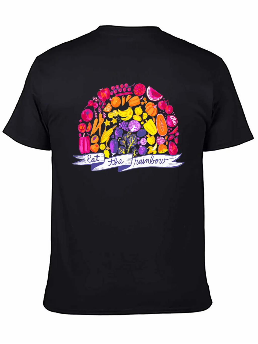 Eat The Rainbow Vegan Clothing By The Dharma Store Unisex Casual T-Shirt – Clean Design For Daily Comfort