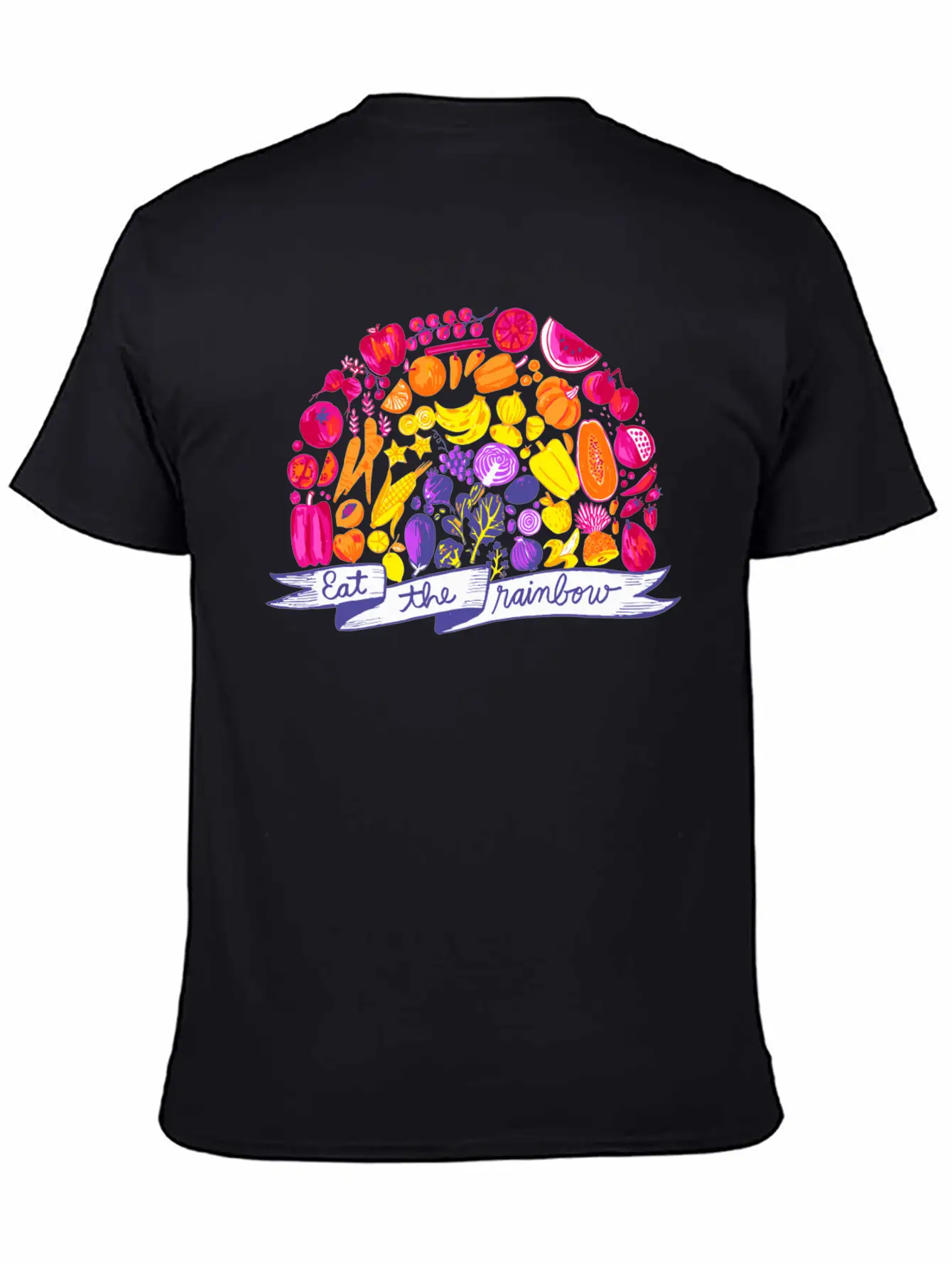Eat The Rainbow Vegan Clothing By The Dharma Store Unisex Casual T-Shirt – Clean Design For Daily Comfort