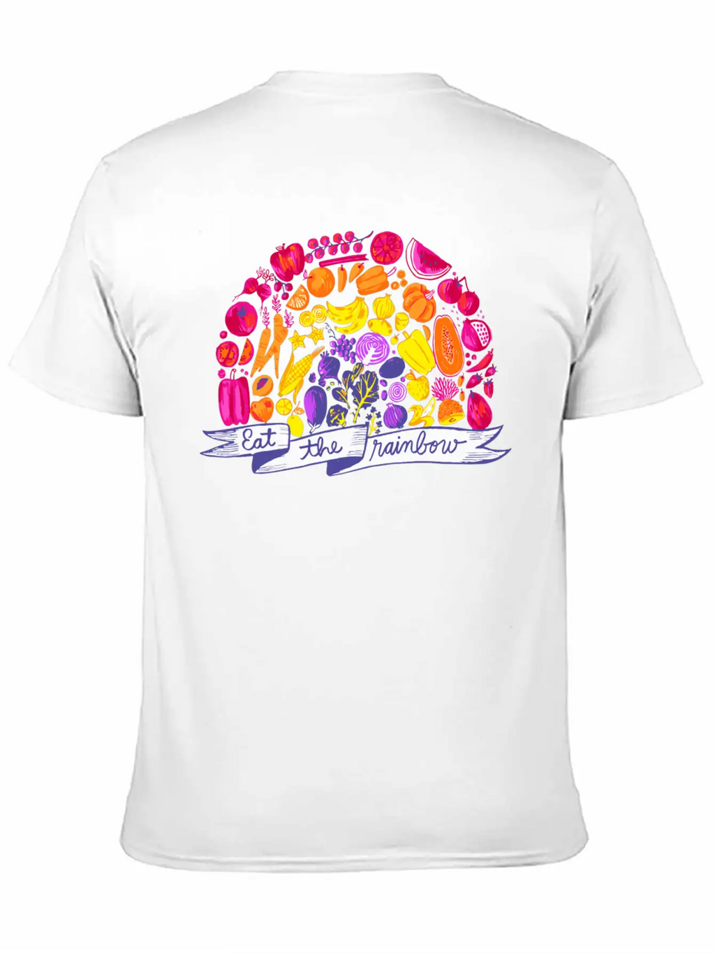 Eat The Rainbow Vegan Clothing By The Dharma Store Unisex Casual T-Shirt – Clean Design For Daily Comfort