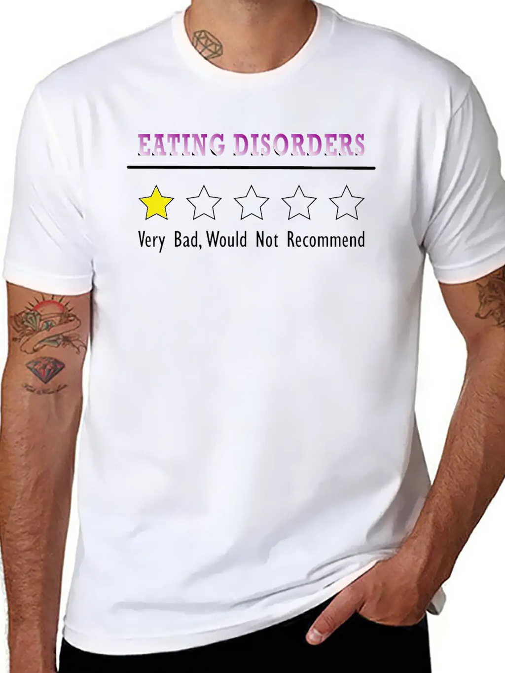 Eating Disorders Review Very Bad Would Not Recomme Stylish Everyday T-Shirt – Unisex Basic Cotton Tee