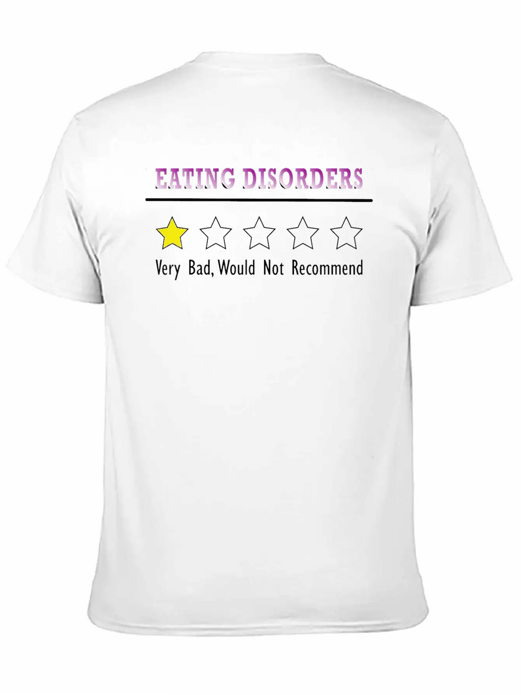 Eating Disorders Review Very Bad Would Not Recomme Stylish Everyday T-Shirt – Unisex Basic Cotton Tee