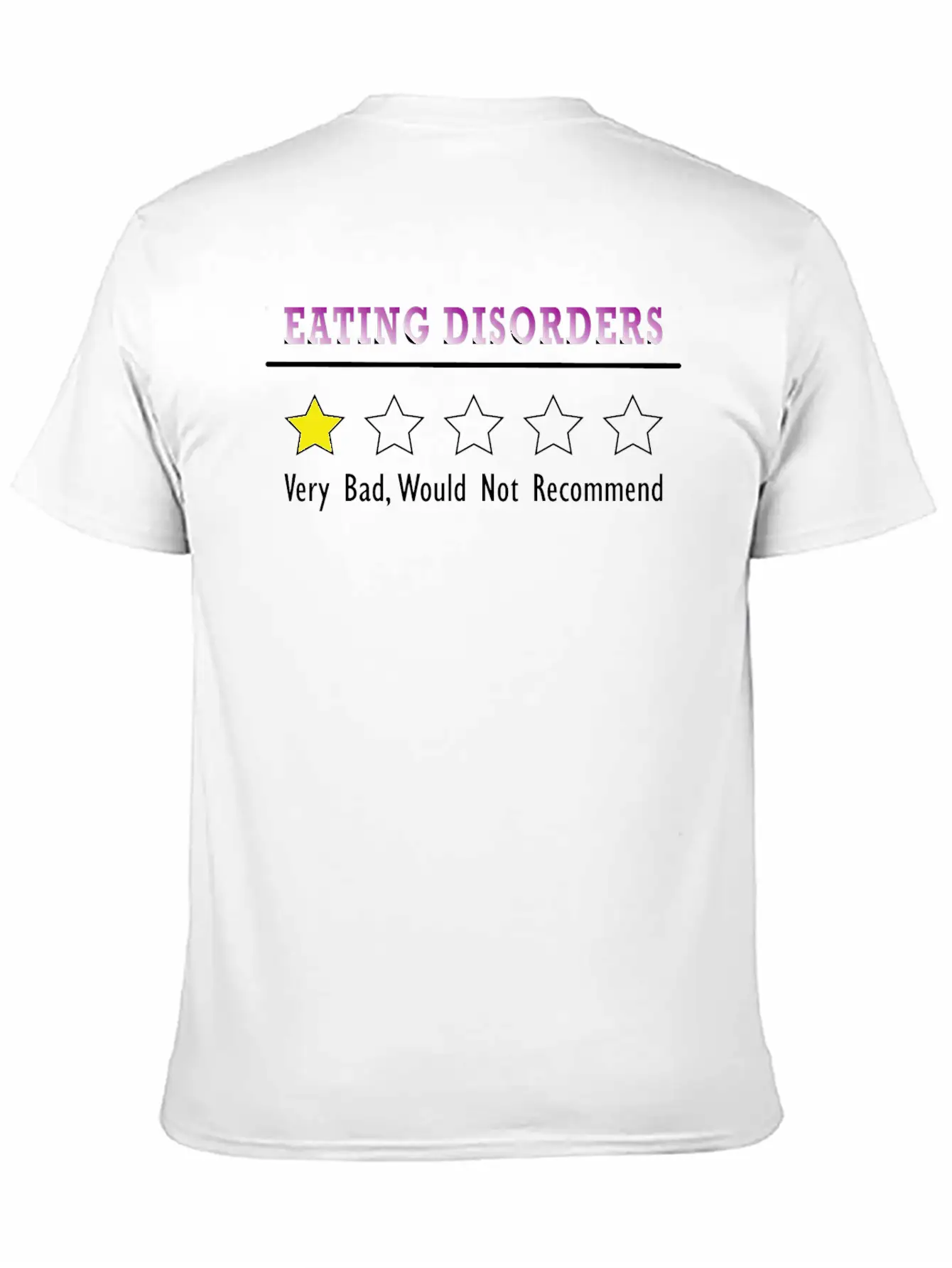 Eating Disorders Review Very Bad Would Not Recomme Stylish Everyday T-Shirt – Unisex Basic Cotton Tee