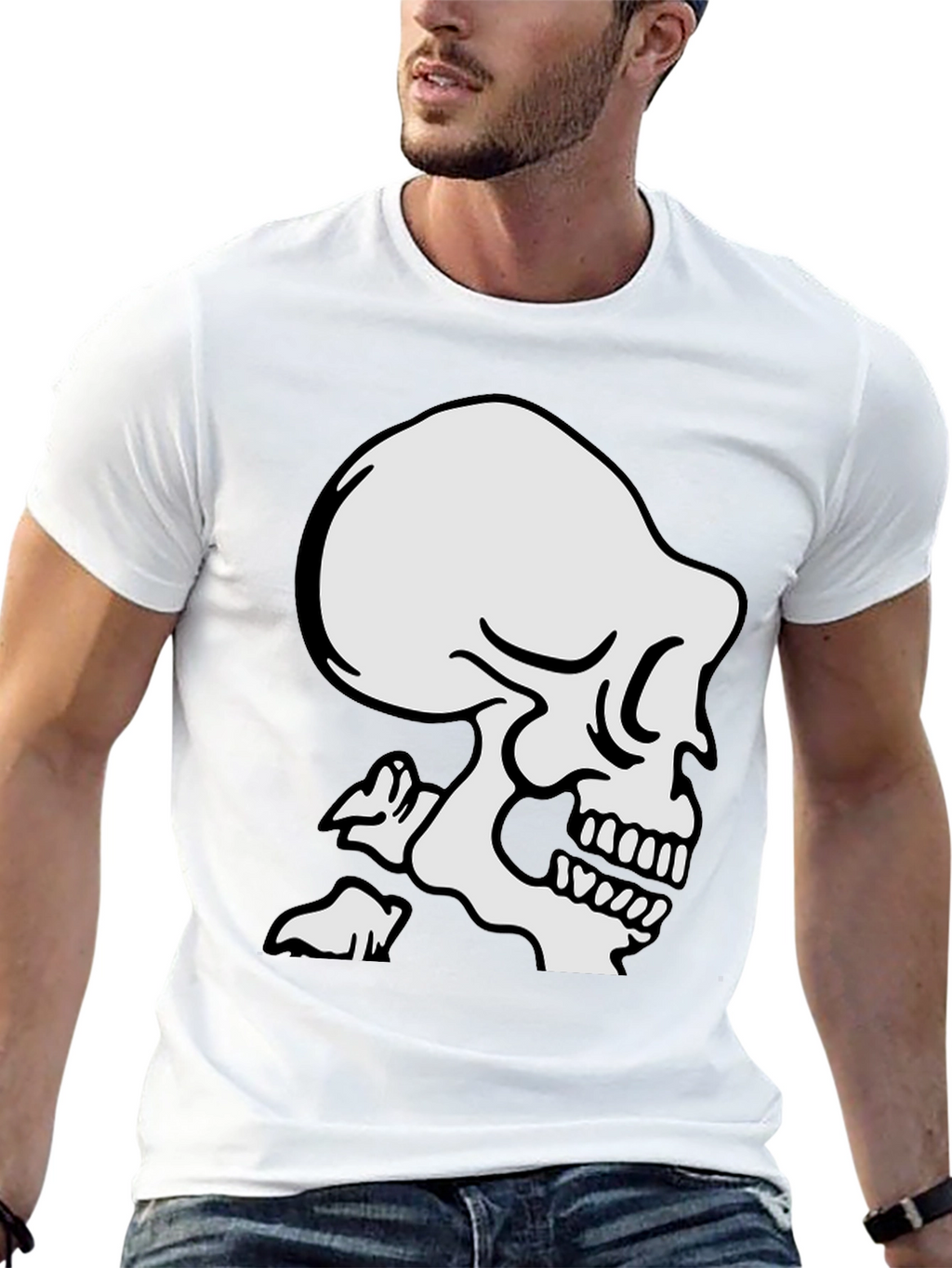Black Skull Graphic T-Shirt