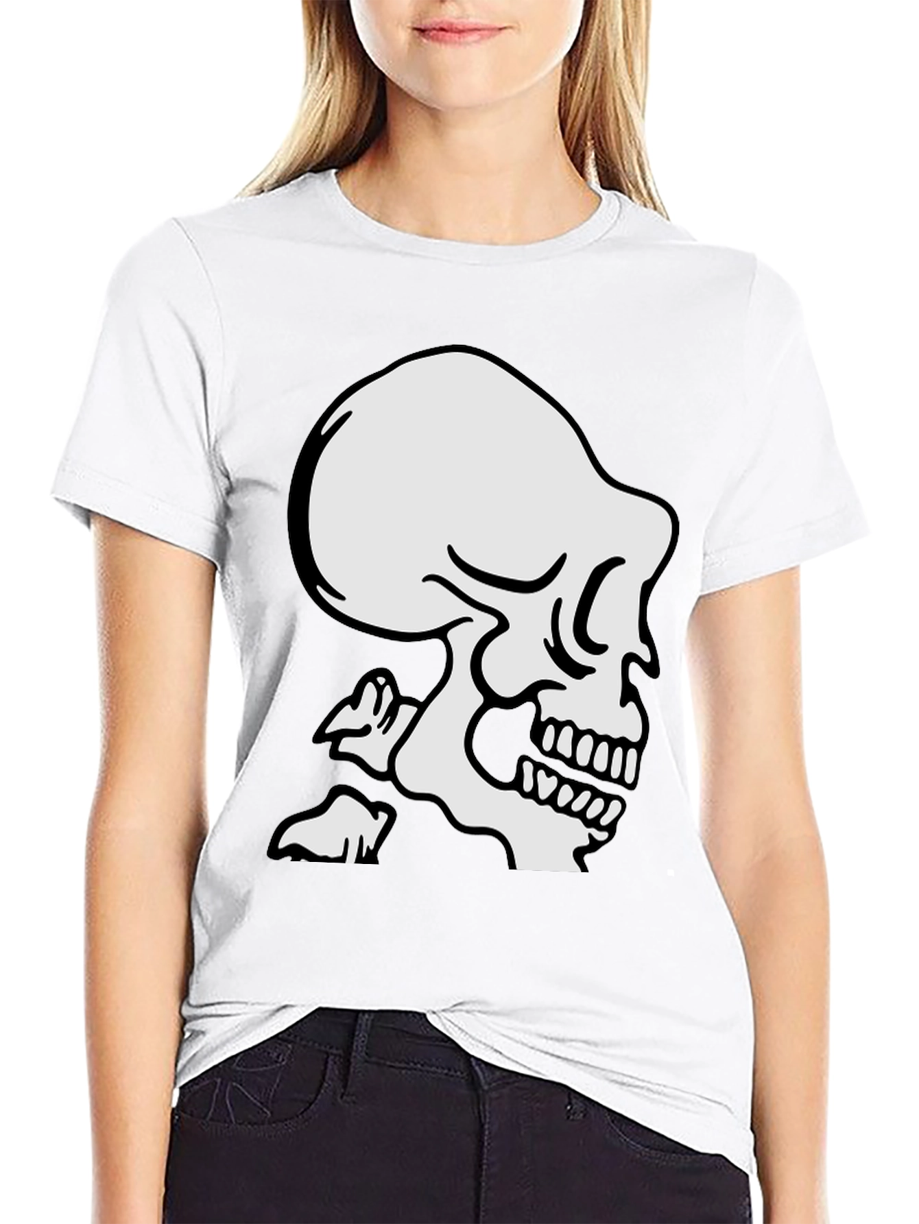 Black Skull Graphic T-Shirt