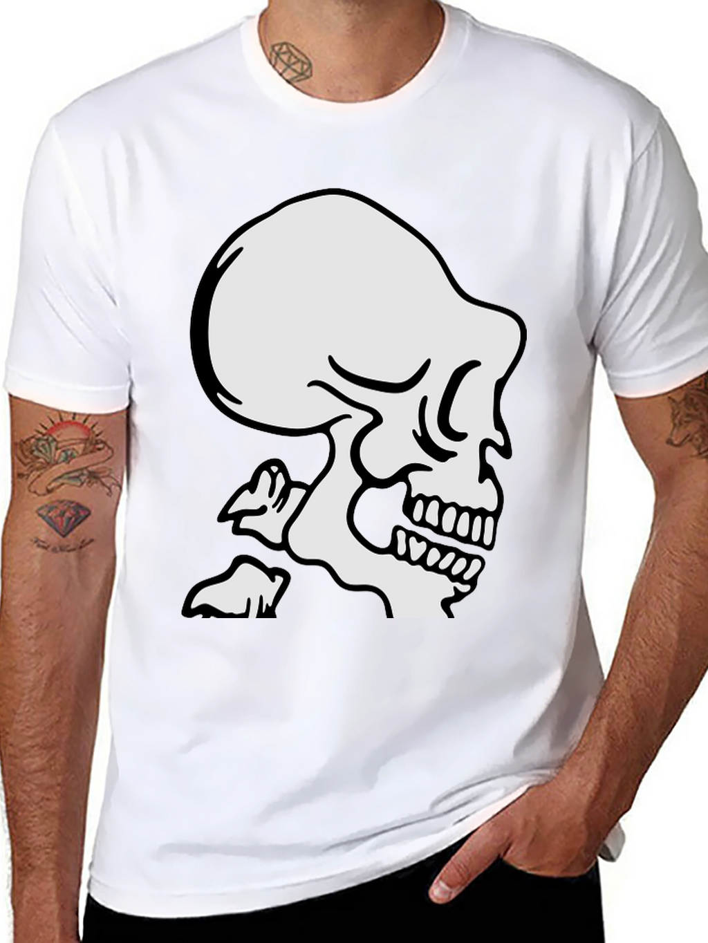 Black Skull Graphic T-Shirt