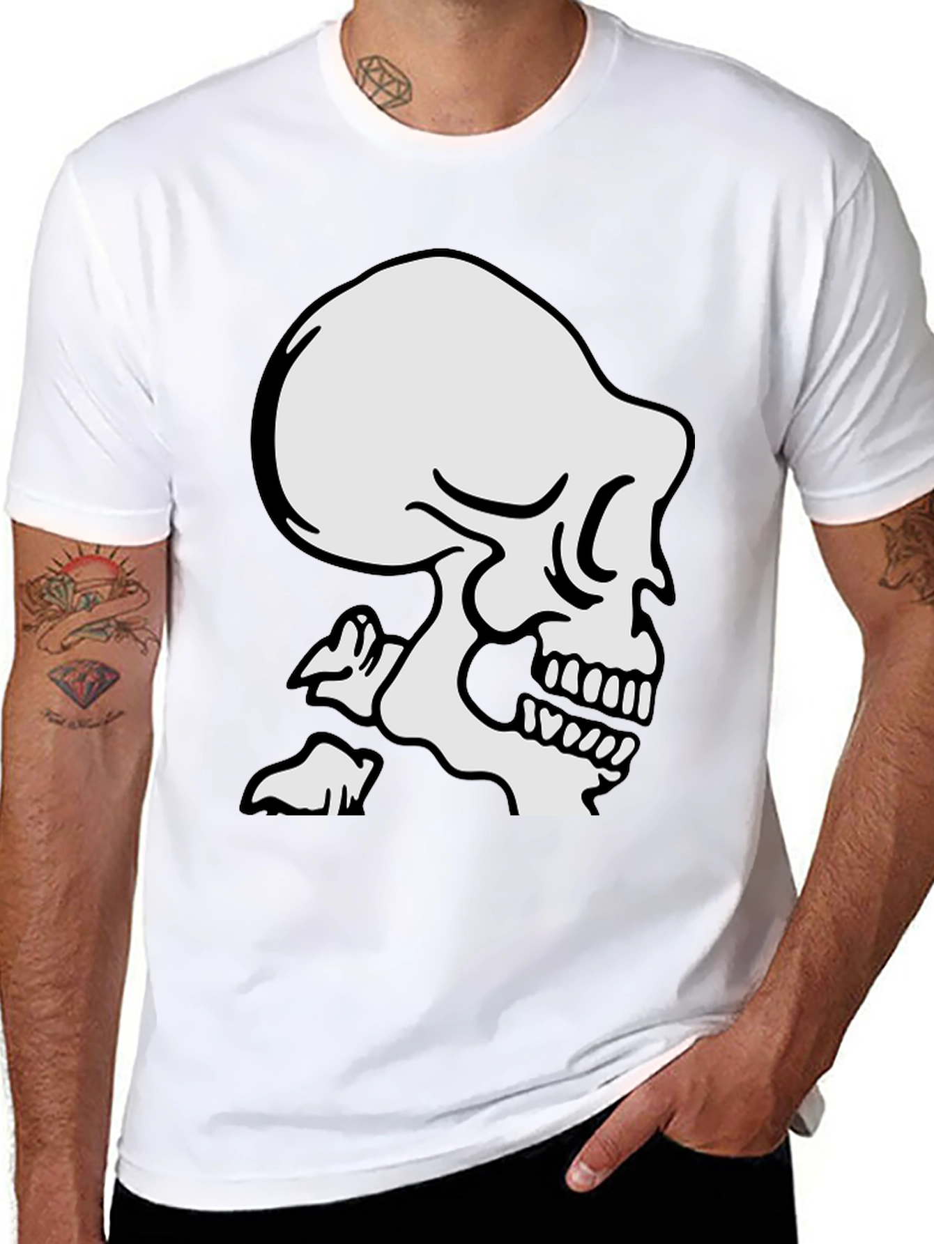 Black Skull Graphic T-Shirt