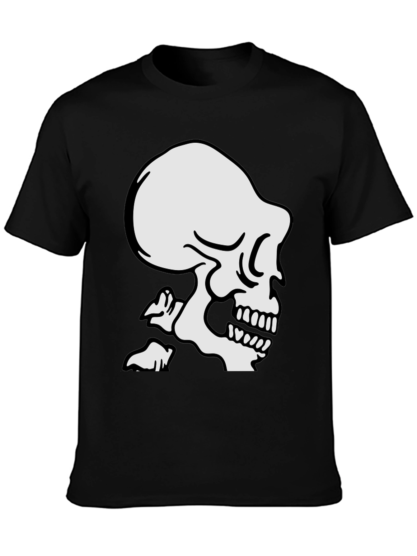 Black Skull Graphic T-Shirt