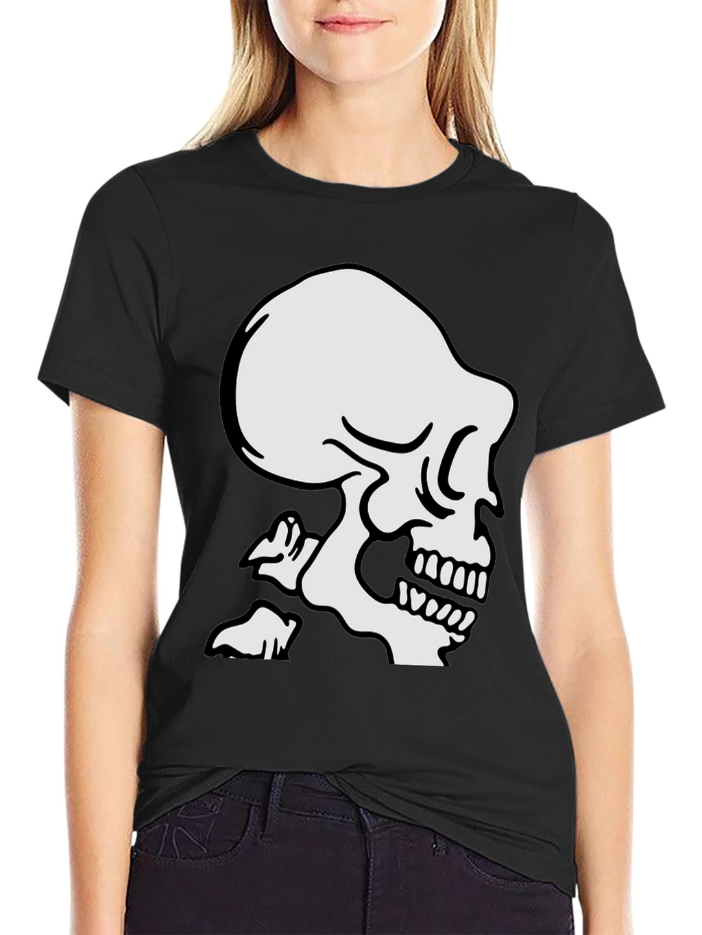 Black Skull Graphic T-Shirt