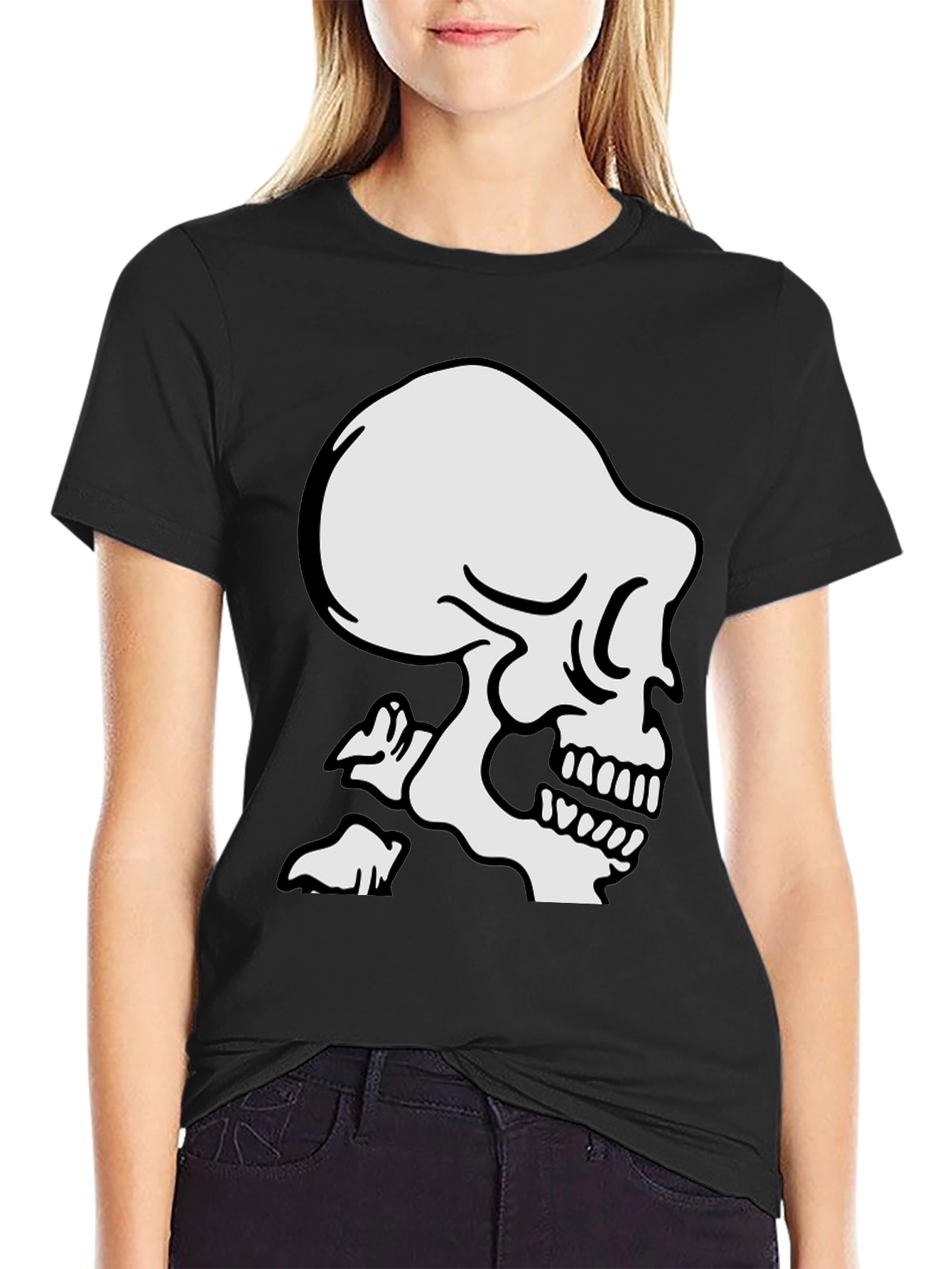 Black Skull Graphic T-Shirt