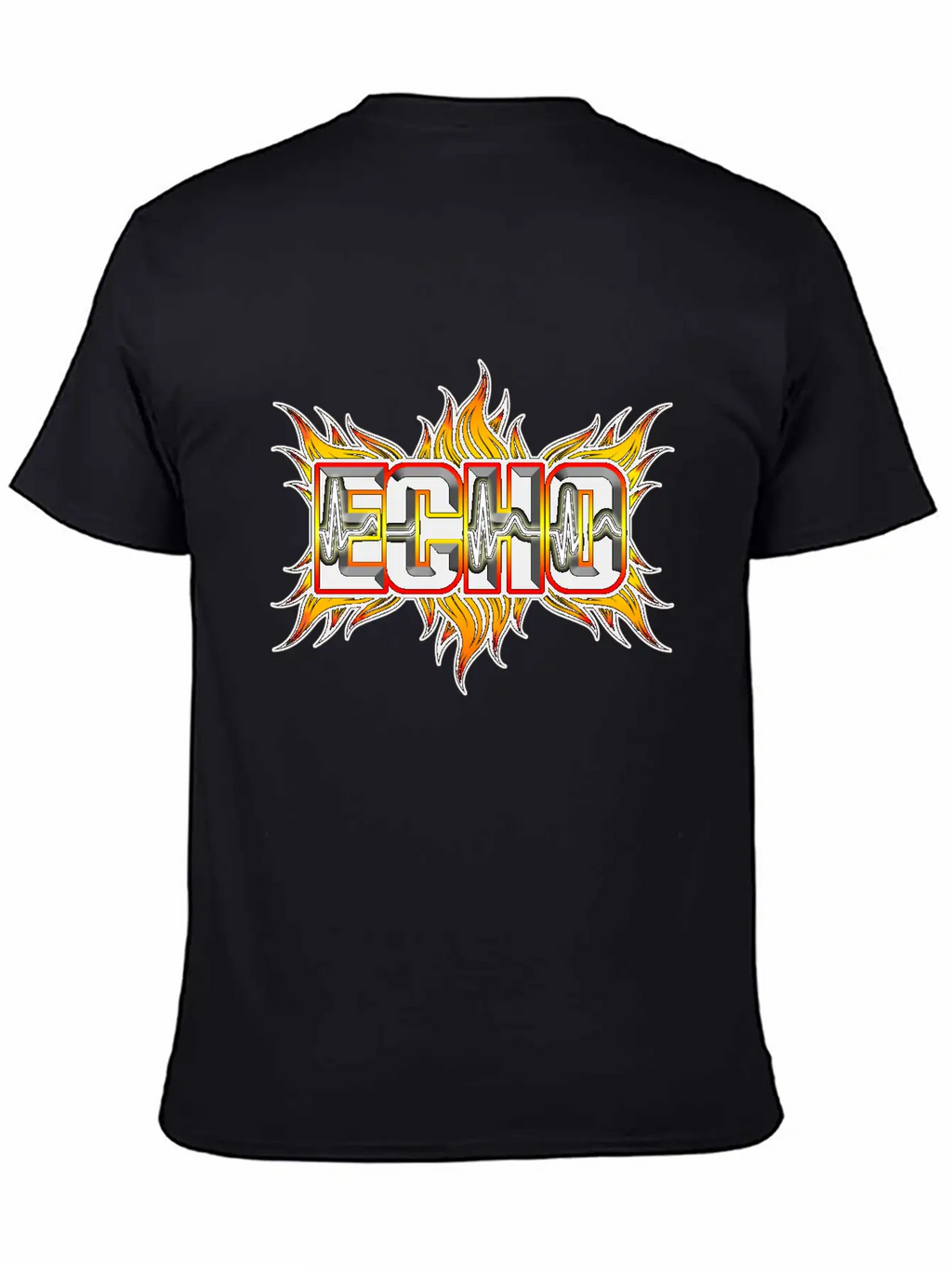 Echo With Red And Yellow Fire Unisex Casual T-Shirt – Clean Design For Daily Comfort