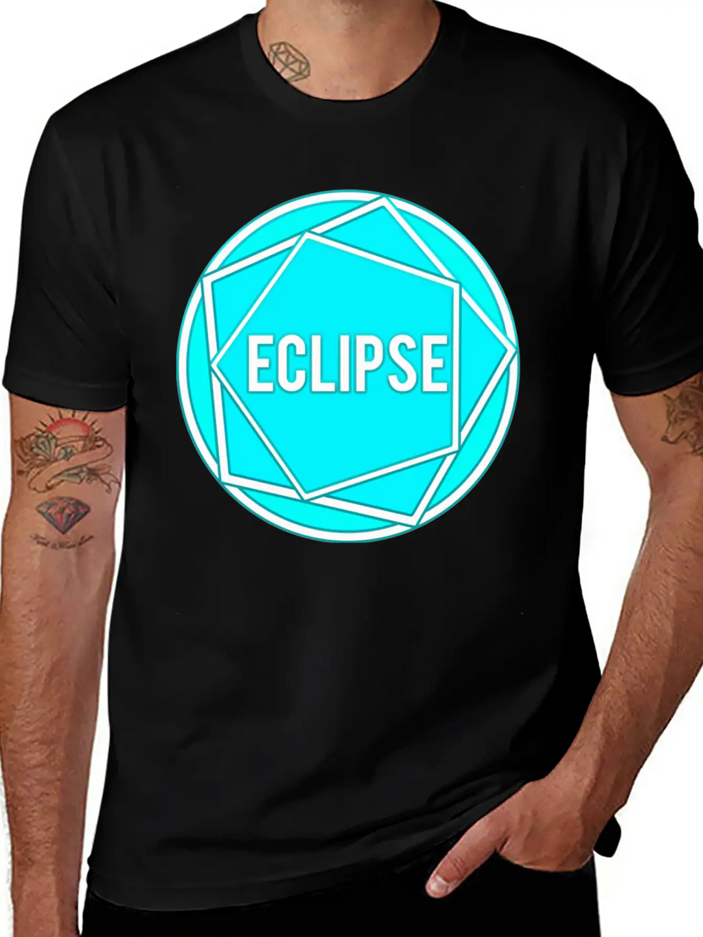 Eclipse Logo #3 Unisex Short Sleeve Soft Cotton T-Shirt – Casual Everyday Wear