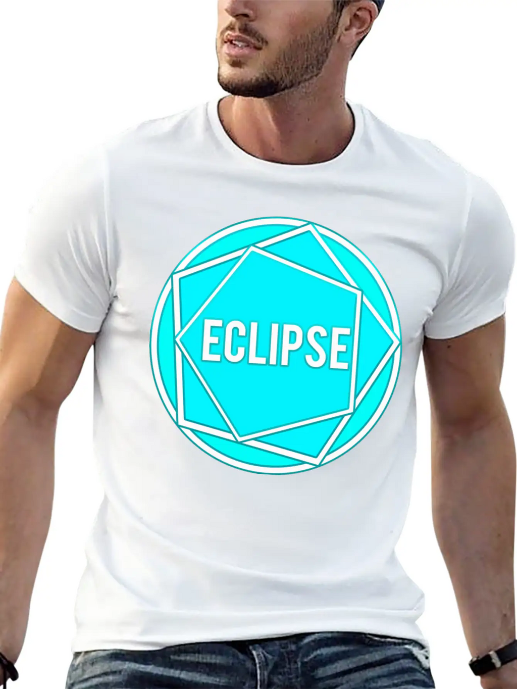 Eclipse Logo #3 Unisex Short Sleeve Soft Cotton T-Shirt – Casual Everyday Wear