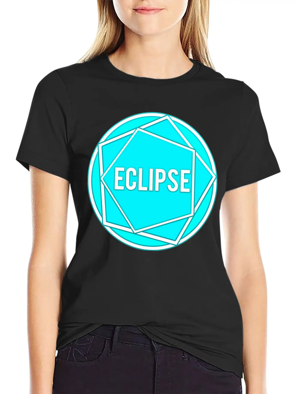 Eclipse Logo #3 Unisex Short Sleeve Soft Cotton T-Shirt – Casual Everyday Wear