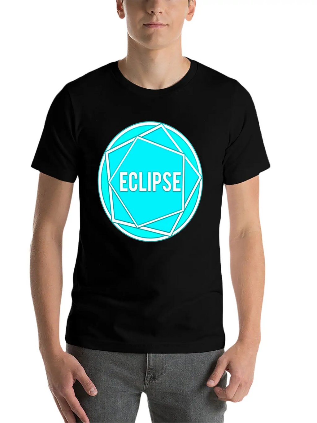 Eclipse Logo #3 Unisex Short Sleeve Soft Cotton T-Shirt – Casual Everyday Wear