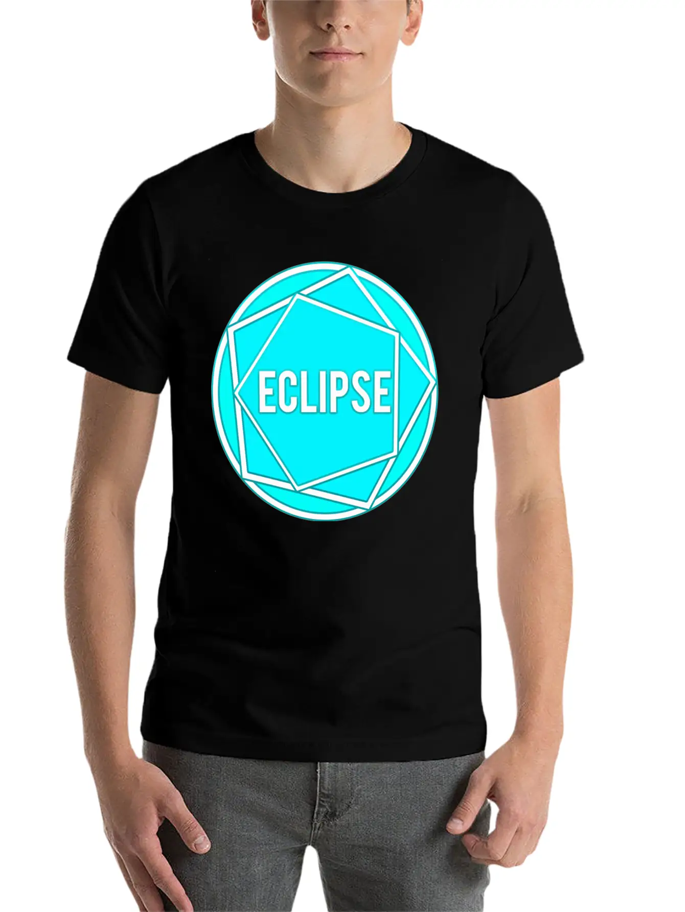 Eclipse Logo #3 Unisex Short Sleeve Soft Cotton T-Shirt – Casual Everyday Wear