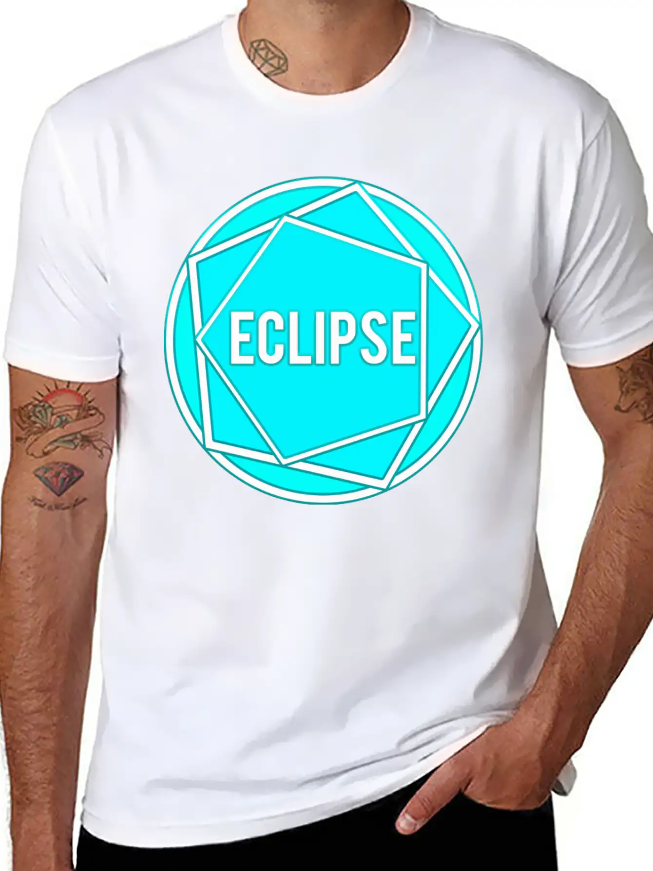 Eclipse Logo #3 Unisex Short Sleeve Soft Cotton T-Shirt – Casual Everyday Wear