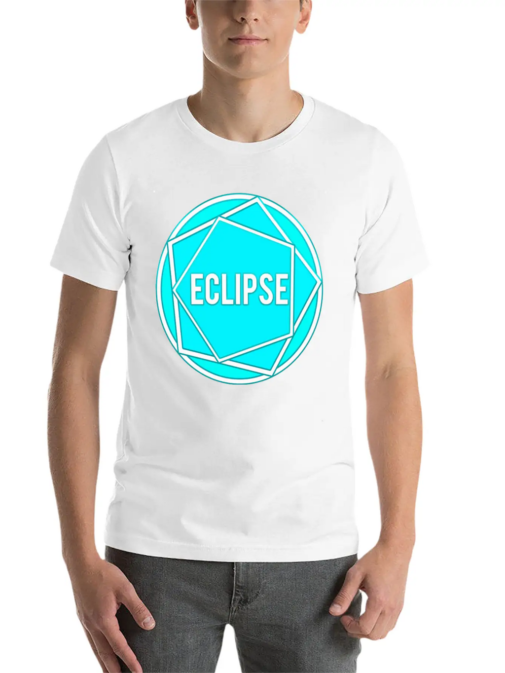 Eclipse Logo #3 Unisex Short Sleeve Soft Cotton T-Shirt – Casual Everyday Wear
