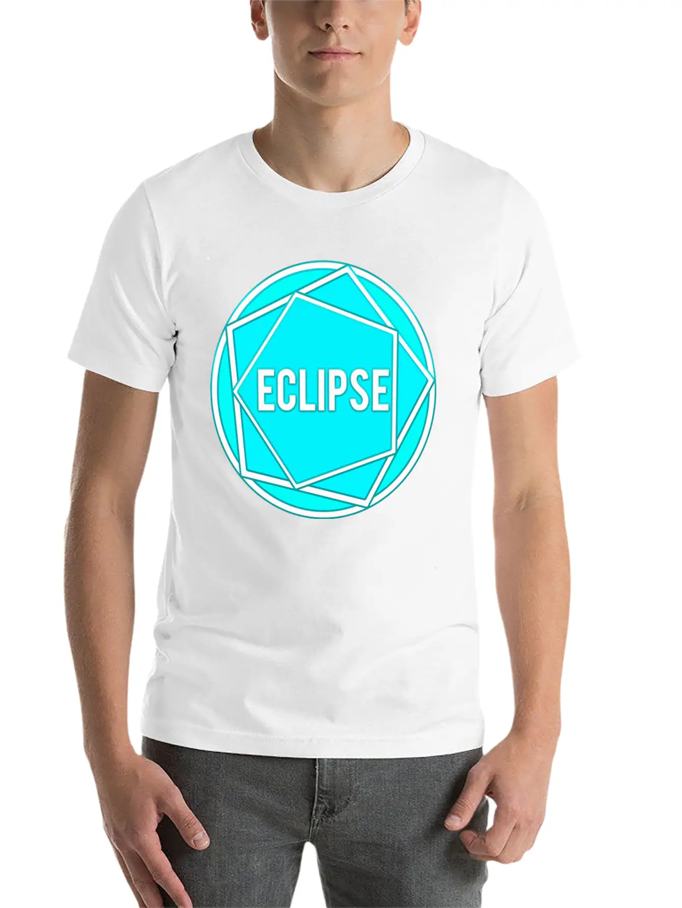 Eclipse Logo #3 Unisex Short Sleeve Soft Cotton T-Shirt – Casual Everyday Wear
