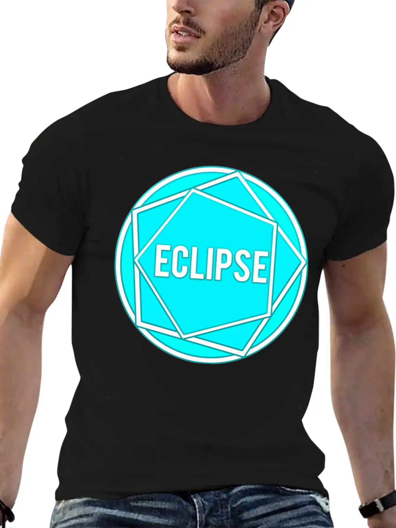 Eclipse Logo #3 Unisex Short Sleeve Soft Cotton T-Shirt – Casual Everyday Wear