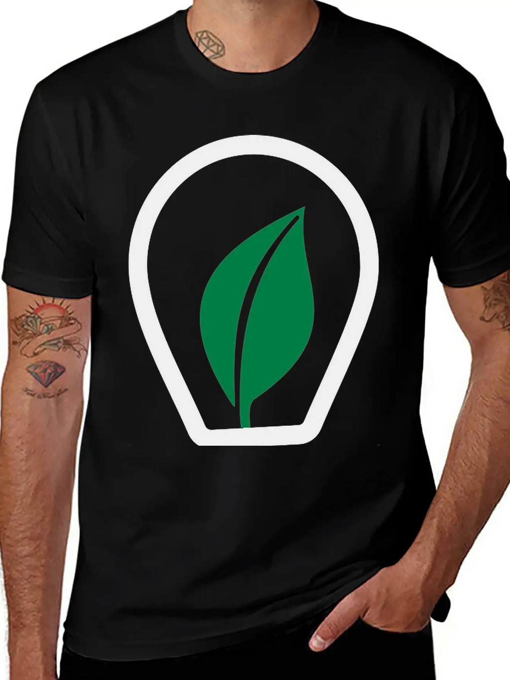 Eco Light Lamp Light Bulb Casual Graphic T-Shirt – Simple And Comfortable Daily Wear