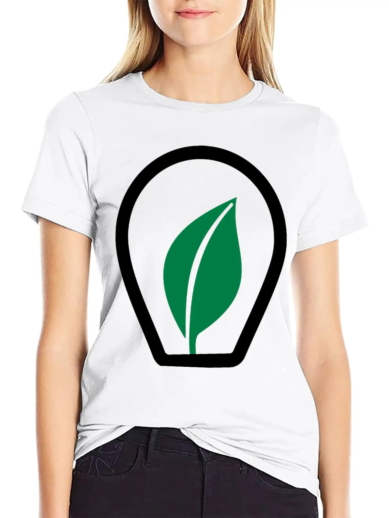 Eco Light Lamp Light Bulb Casual Graphic T-Shirt – Simple And Comfortable Daily Wear