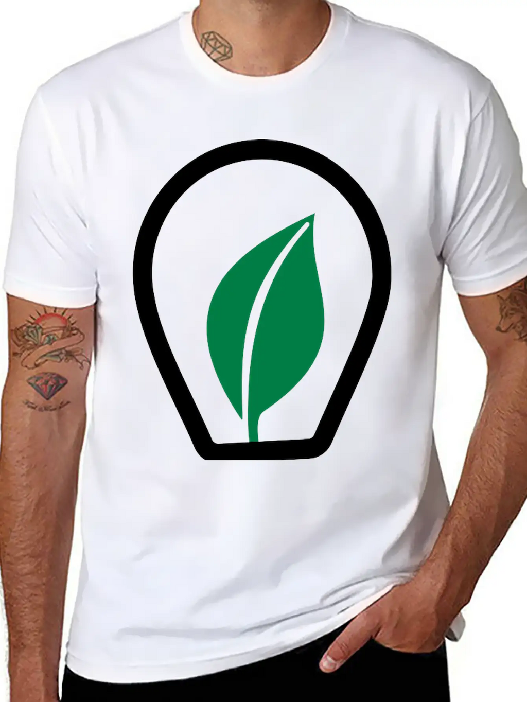 Eco Light Lamp Light Bulb Casual Graphic T-Shirt – Simple And Comfortable Daily Wear