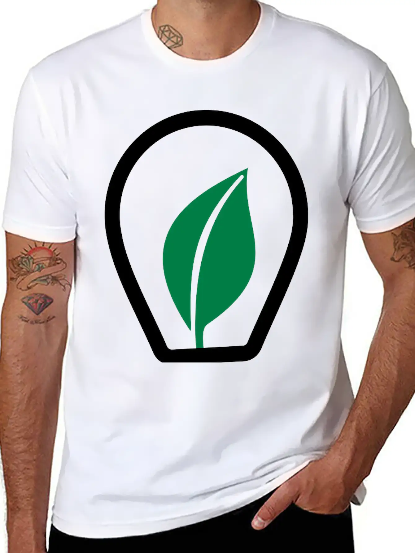 Eco Light Lamp Light Bulb Casual Graphic T-Shirt – Simple And Comfortable Daily Wear