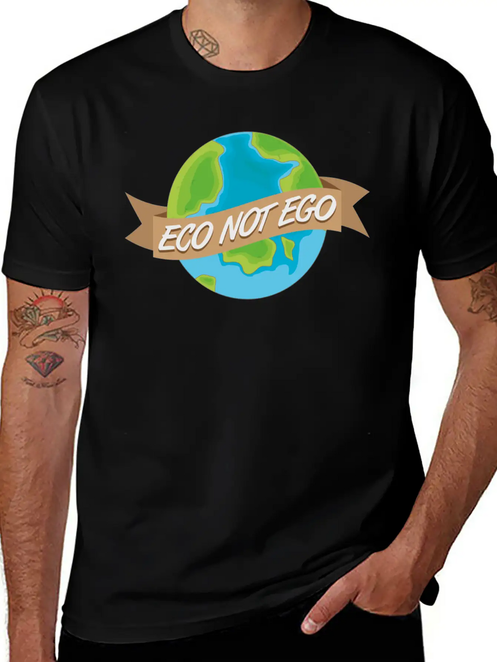Eco Not Ego Earth Day Unisex Casual T-Shirt – Clean Design For Daily Comfort