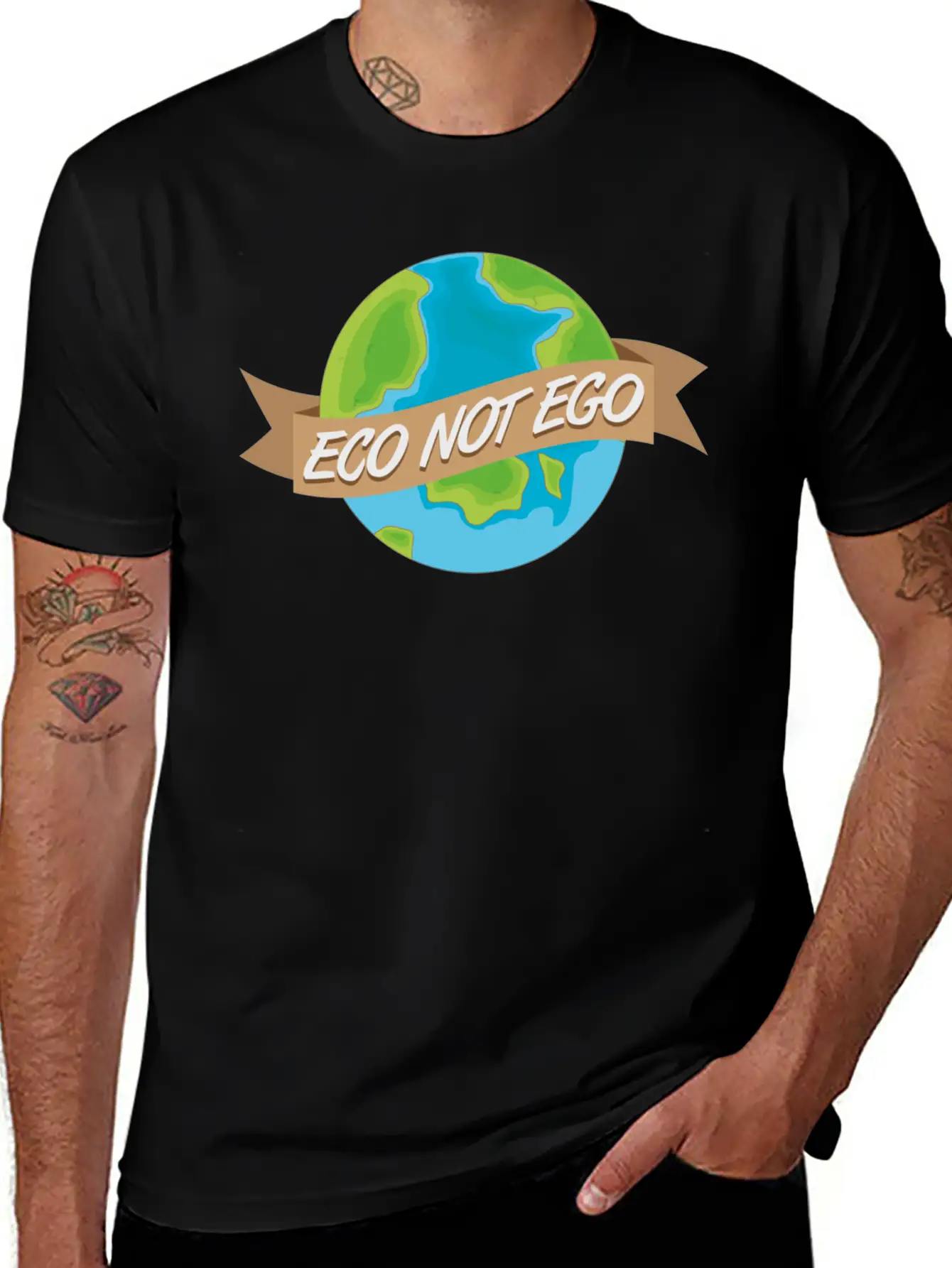 Eco Not Ego Earth Day Unisex Casual T-Shirt – Clean Design For Daily Comfort