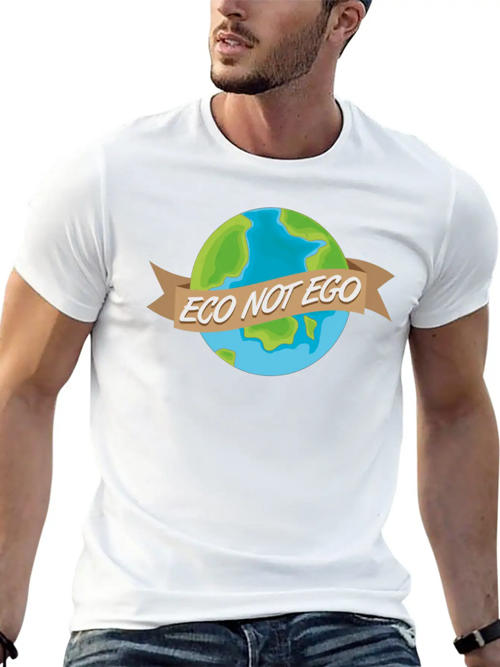 Eco Not Ego Earth Day Unisex Casual T-Shirt – Clean Design For Daily Comfort