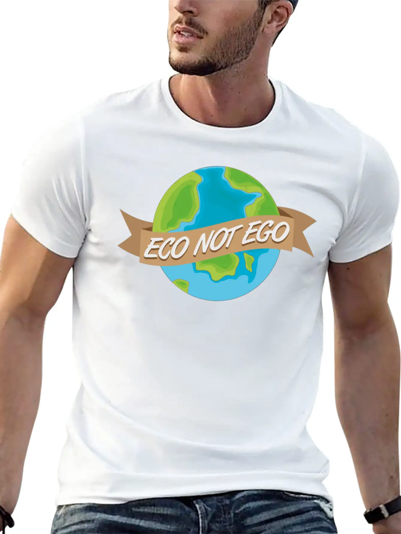Eco Not Ego Earth Day Unisex Casual T-Shirt – Clean Design For Daily Comfort