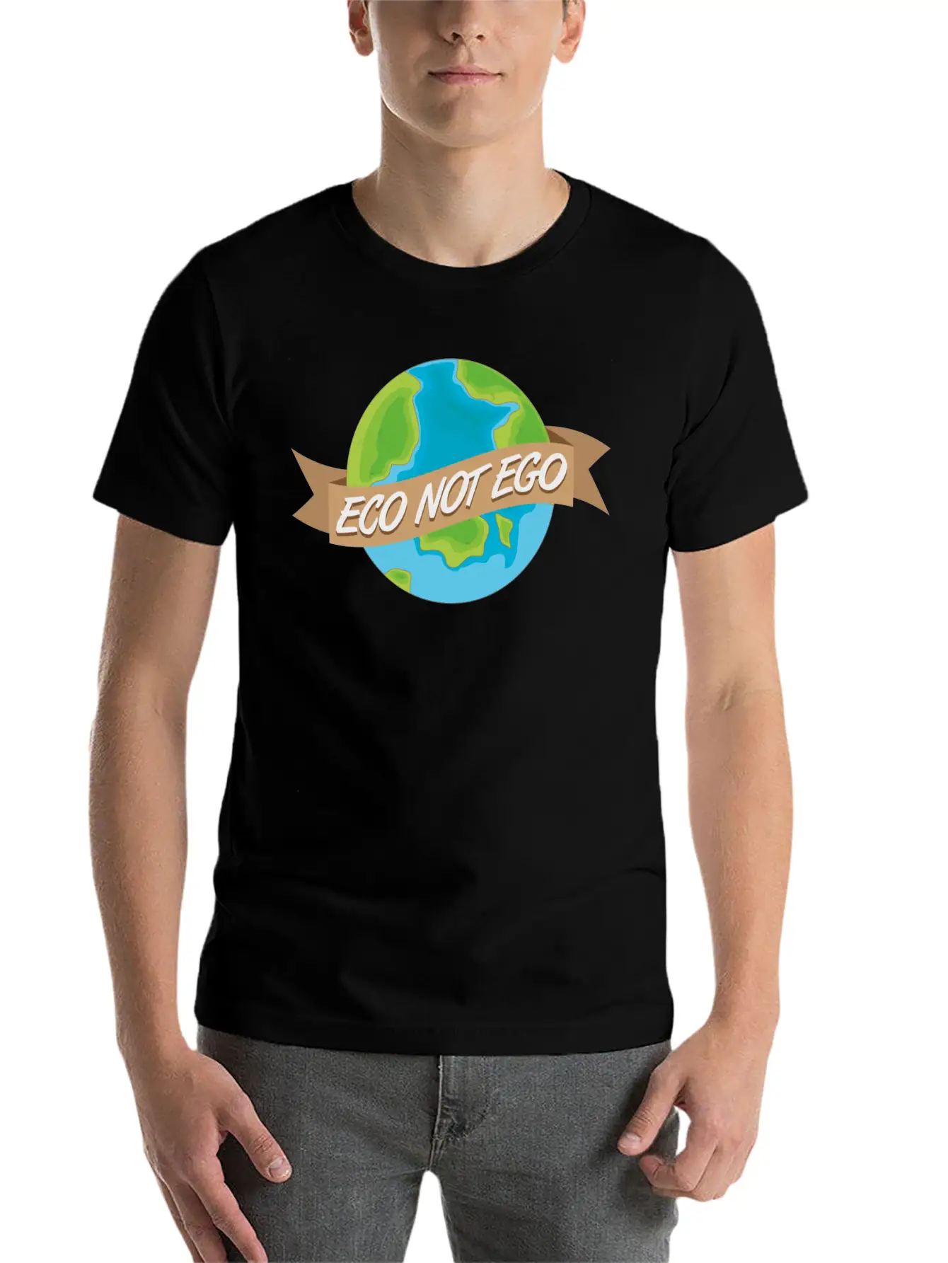 Eco Not Ego Earth Day Unisex Casual T-Shirt – Clean Design For Daily Comfort