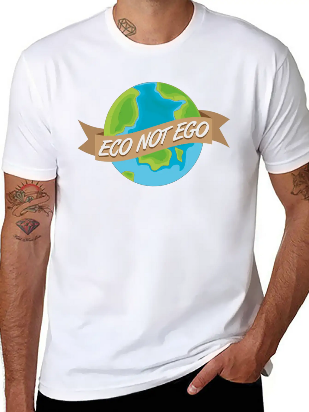Eco Not Ego Earth Day Unisex Casual T-Shirt – Clean Design For Daily Comfort