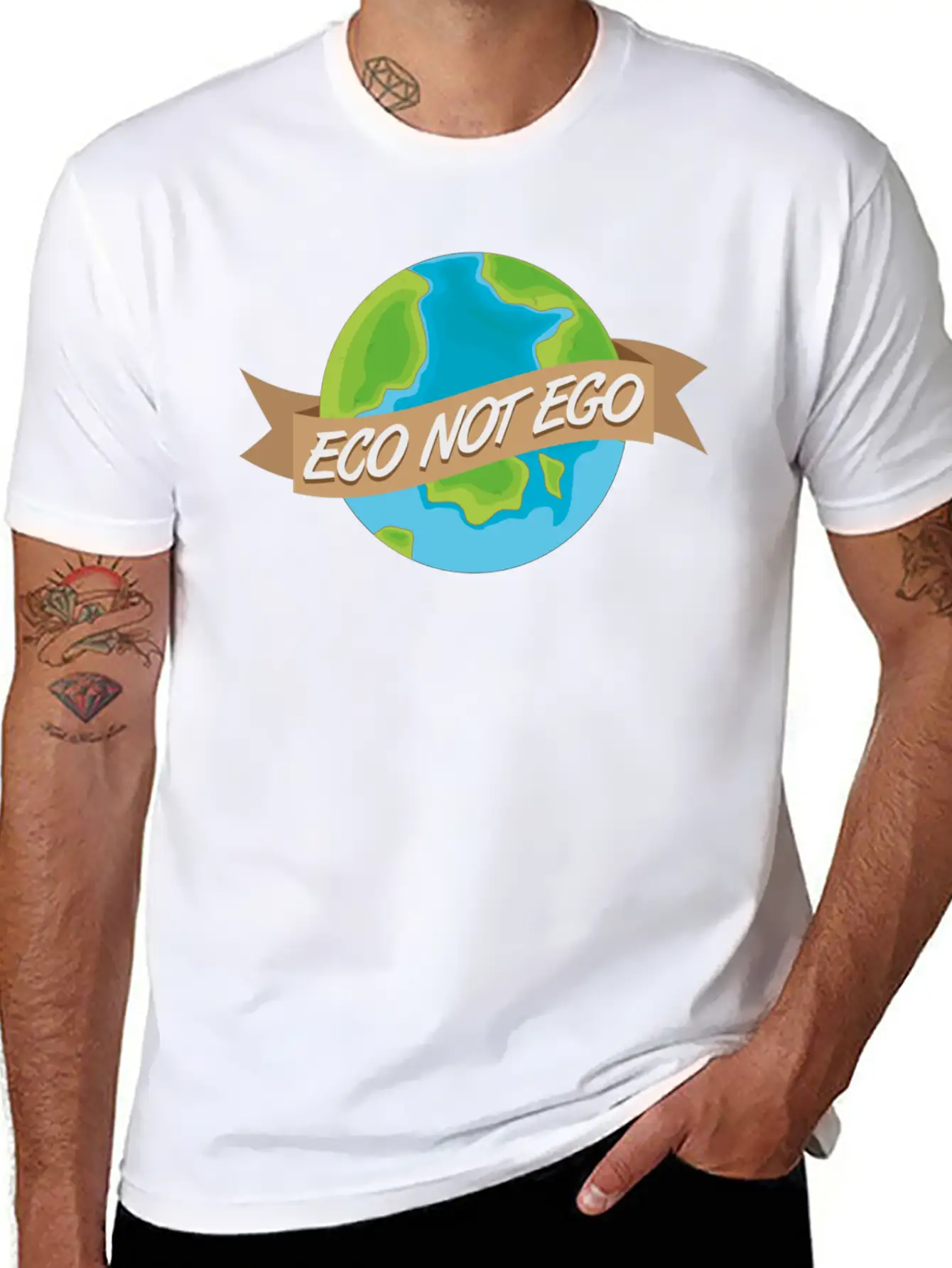 Eco Not Ego Earth Day Unisex Casual T-Shirt – Clean Design For Daily Comfort