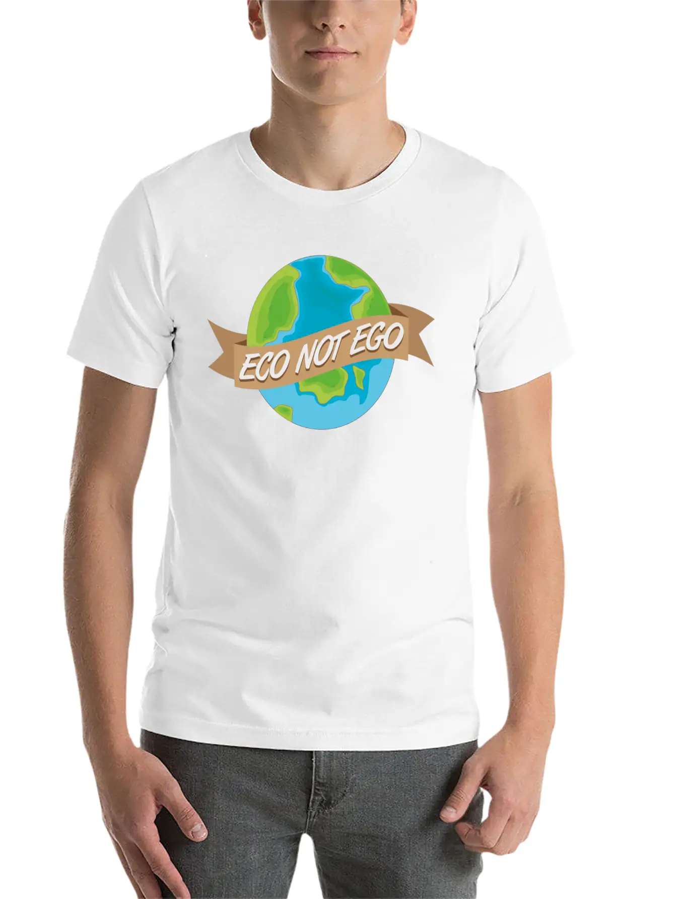 Eco Not Ego Earth Day Unisex Casual T-Shirt – Clean Design For Daily Comfort