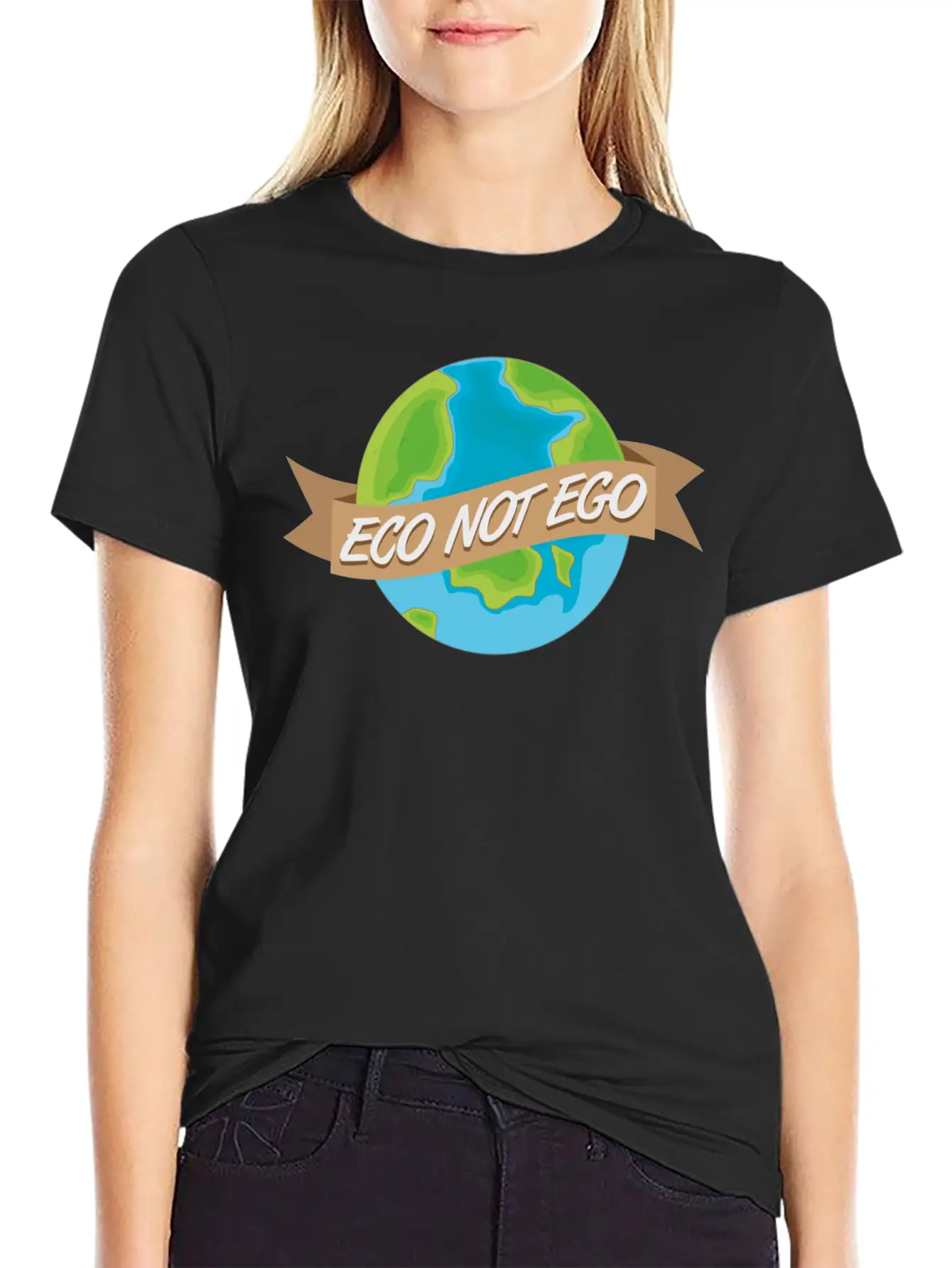 Eco Not Ego Earth Day Unisex Casual T-Shirt – Clean Design For Daily Comfort