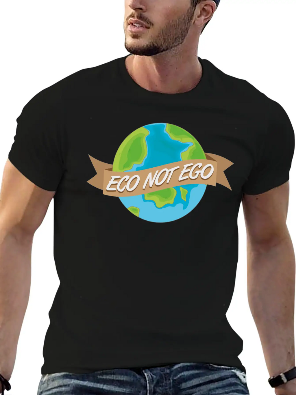 Eco Not Ego Earth Day Unisex Casual T-Shirt – Clean Design For Daily Comfort