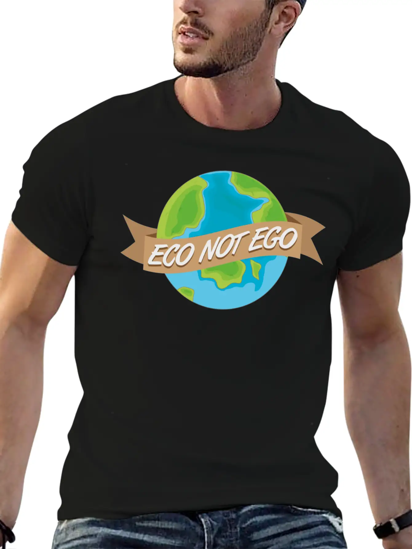 Eco Not Ego Earth Day Unisex Casual T-Shirt – Clean Design For Daily Comfort