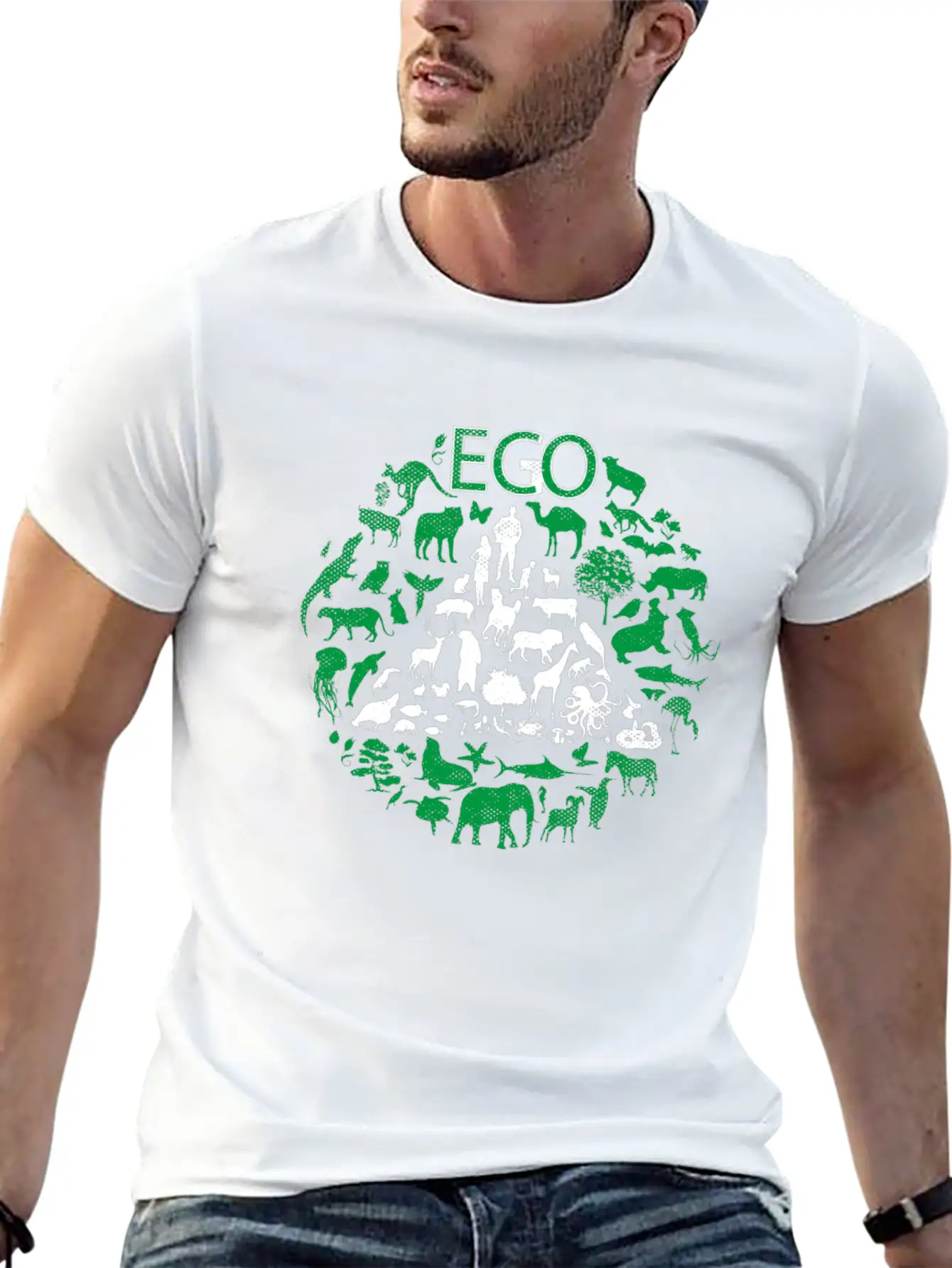 ECO Or EGO - ECONOMIC Or EGOISTIC Unisex Short Sleeve Soft Cotton T-Shirt – Casual Everyday Wear